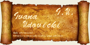 Ivana Udovički vizit kartica